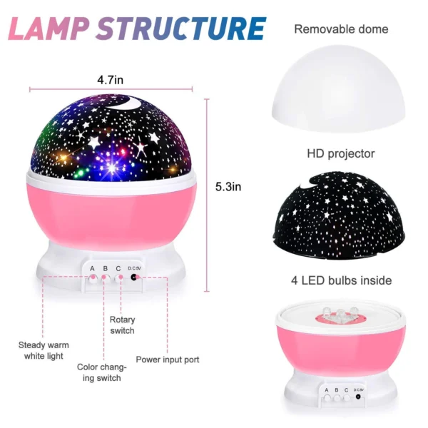360 Rotating Star Projector Light (Star Master) - Image 3
