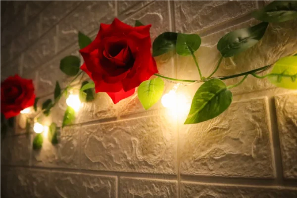 Red Rose & Leaf Light - Image 5