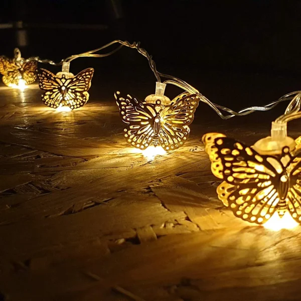Metal Butterfly Light (Golden) - Image 2