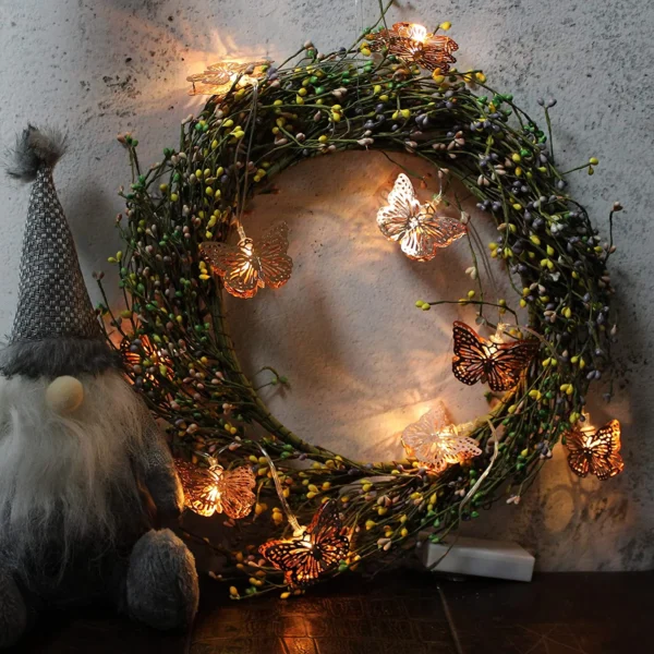 Metal Butterfly Light (Golden) - Image 3